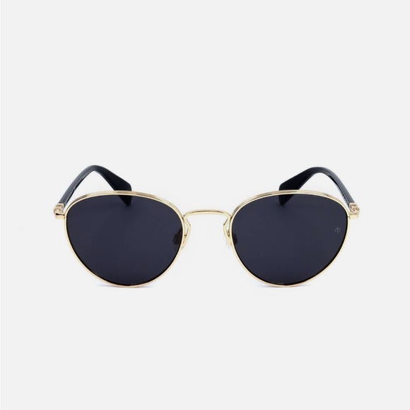 Rag and Bone Gold Frame Round Black Sunglasses Rnb 1019/S - Picture 2 of 9